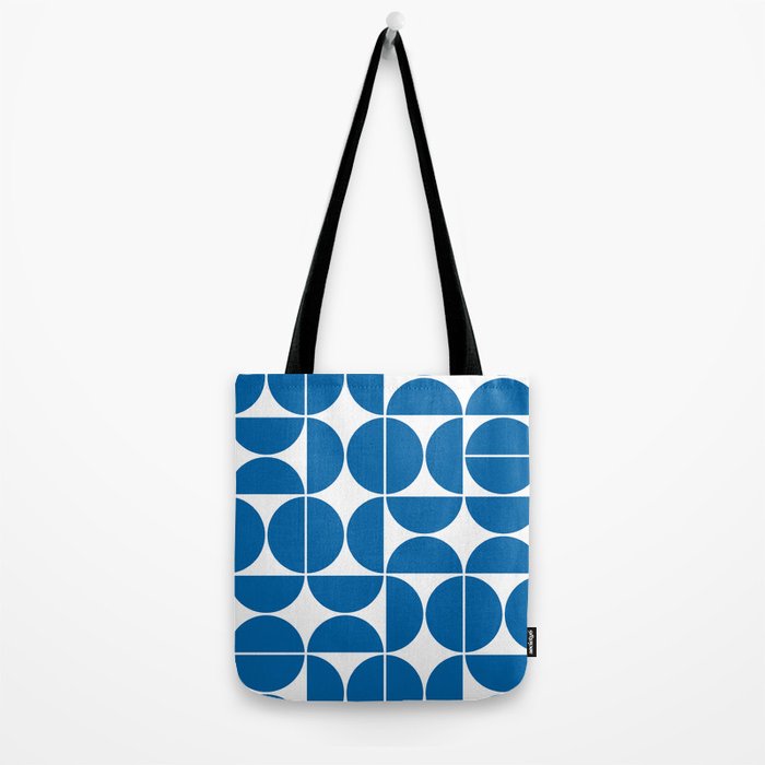 Mid Century Modern Geometric 04 Electric Blue Tote Bag Gallery Image 2