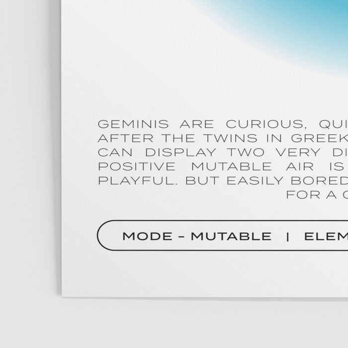 Gemini Zodiac Aura Print Poster Gallery Image 3