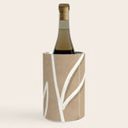 Abstract beige line art botanical Wine Chiller Gallery Image 3