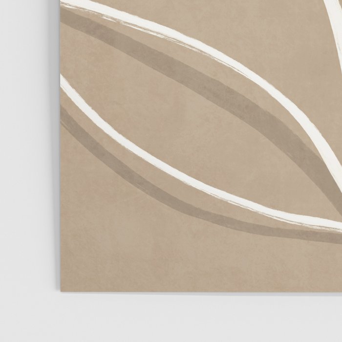 Abstract beige line art botanical Poster Gallery Image 3