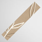 Abstract beige line art botanical Table Runner Gallery Image 3