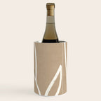 Abstract beige line art botanical Wine Chiller Gallery Image 1