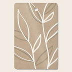 Abstract beige line art botanical Cutting Board Gallery Image 1
