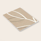 Abstract beige line art botanical Notebook Gallery Image 3
