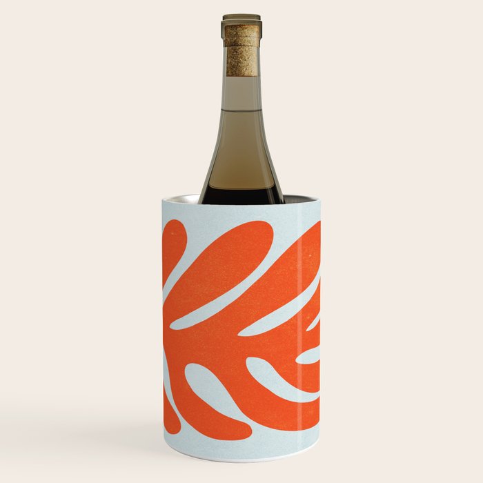Fire Red: Wild Leaf | Matisse Foliage Paper Cutouts 01 Wine Chiller Gallery Image 1