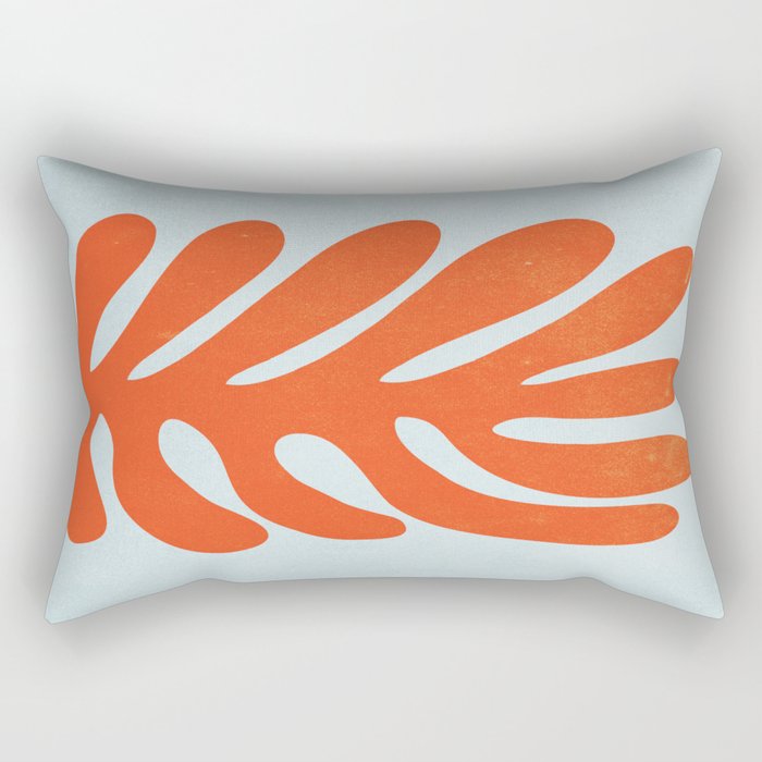 Fire Red: Wild Leaf | Matisse Foliage Paper Cutouts 01 Rectangular Pillow Gallery Image 1