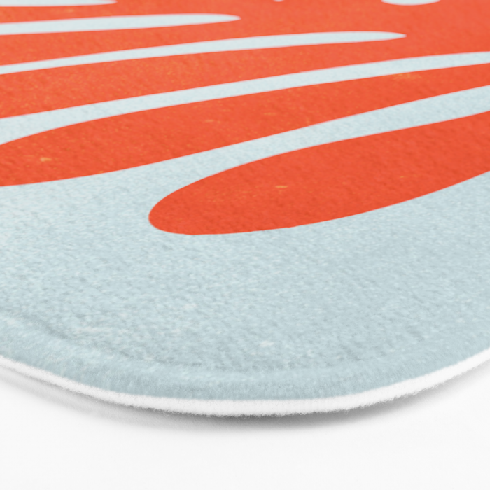 Fire Red: Wild Leaf | Matisse Foliage Paper Cutouts 01 Bath Mat Gallery Image 3