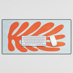 Fire Red: Wild Leaf | Matisse Foliage Paper Cutouts 01 Desk Mat Gallery Image 1