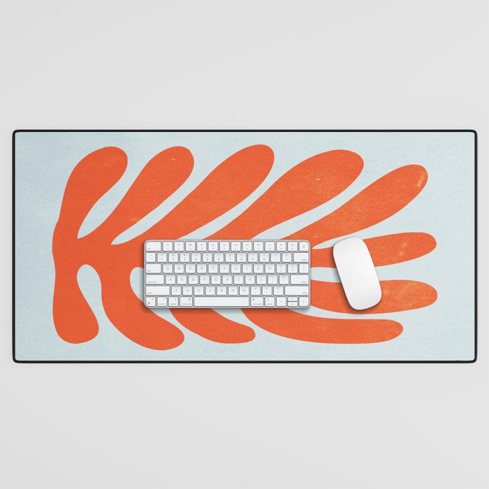 Fire Red: Wild Leaf | Matisse Foliage Paper Cutouts 01 Desk Mat Gallery Image 1