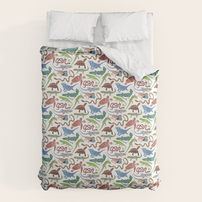 Endangered Reptiles Around the World Duvet Cover Gallery Image 6