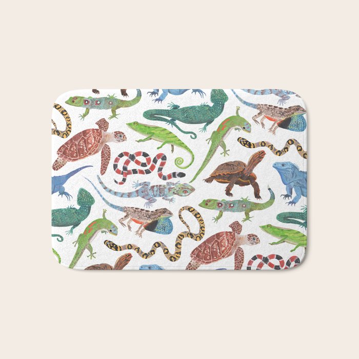 Endangered Reptiles Around the World Bath Mat Gallery Image 1