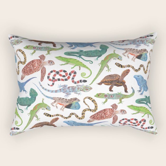 Endangered Reptiles Around the World Rectangular Pillow Gallery Image 2