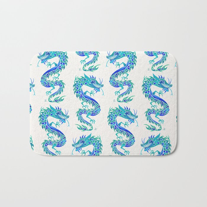 Chinese Dragon - Blue Palette Bath Mat Gallery Image 1