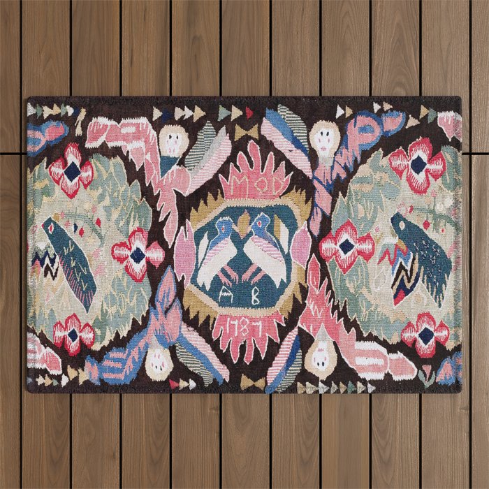 Agedyna Skåne Swedish  Antique Carriage Cushion Print Outdoor Rug Gallery Image 1
