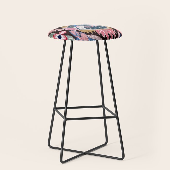 Agedyna Skåne Swedish  Antique Carriage Cushion Print Stool Gallery Image 1