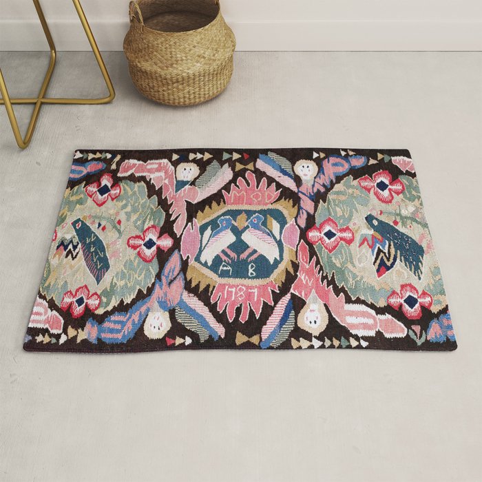 Agedyna Skåne Swedish  Antique Carriage Cushion Print Rug Gallery Image 1