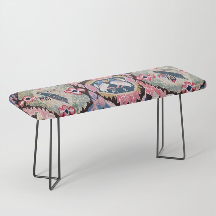 Agedyna Skåne Swedish  Antique Carriage Cushion Print Bench Gallery Image 1