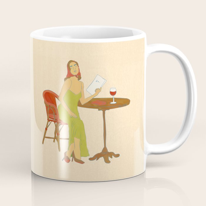 Woman at a Cafe in Rome Coffee Mug Gallery Image 1