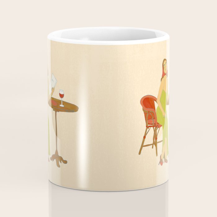 Woman at a Cafe in Rome Coffee Mug Gallery Image 4