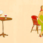 Woman at a Cafe in Rome Coffee Mug Gallery Image 2