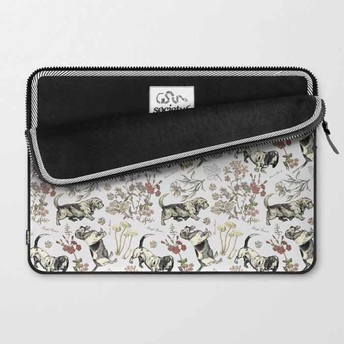 BASSET HOUNDS and MAGICAL MUSCHROOMS  Laptop Sleeve Gallery Image 2