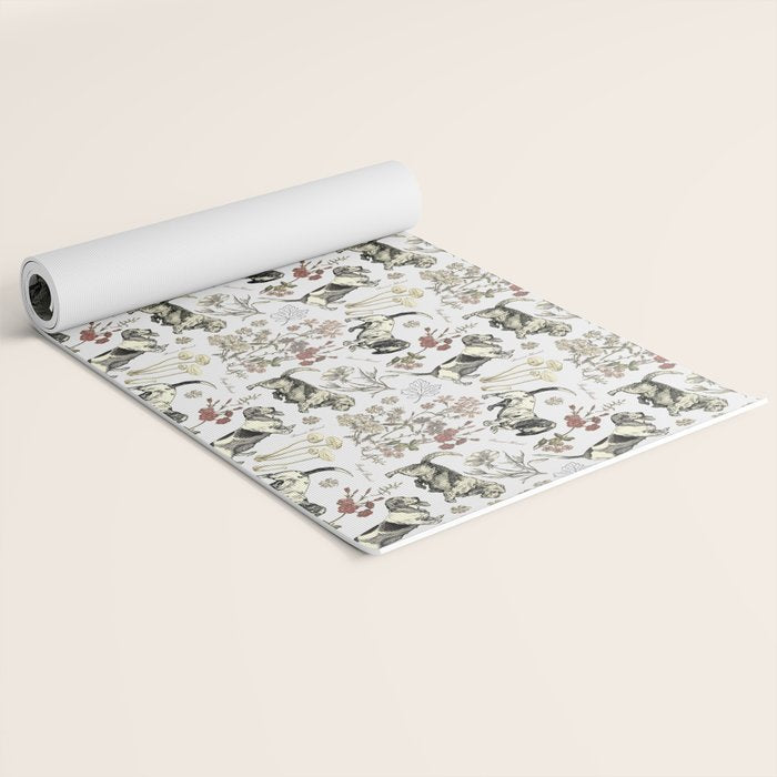 BASSET HOUNDS and MAGICAL MUSCHROOMS  Yoga Mat Gallery Image 2