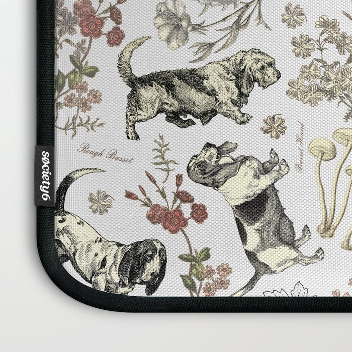 BASSET HOUNDS and MAGICAL MUSCHROOMS  Laptop Sleeve Gallery Image 3
