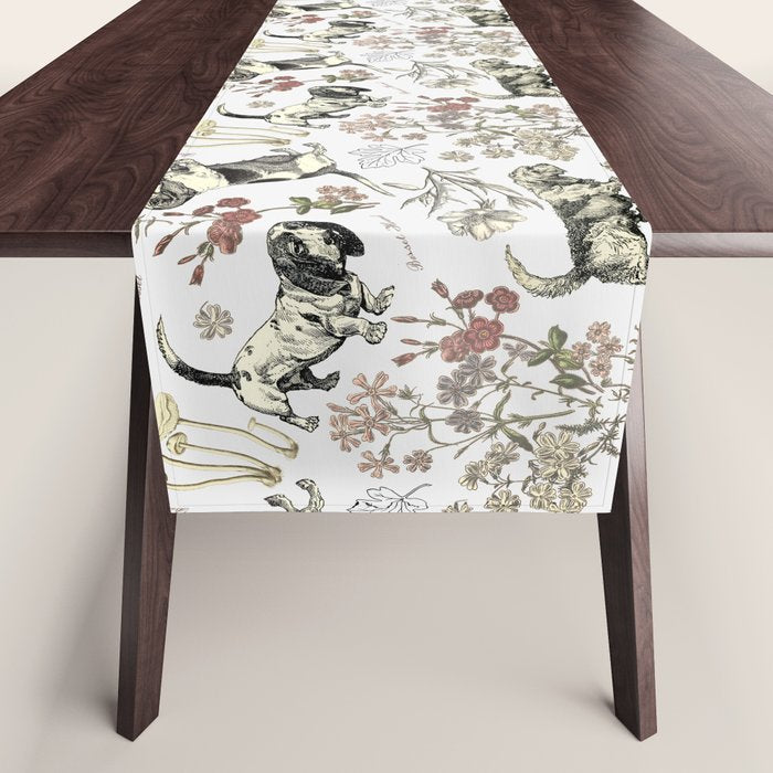 BASSET HOUNDS and MAGICAL MUSCHROOMS  Table Runner Gallery Image 1