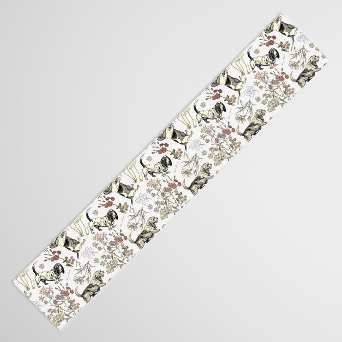 BASSET HOUNDS and MAGICAL MUSCHROOMS  Table Runner Gallery Image 3