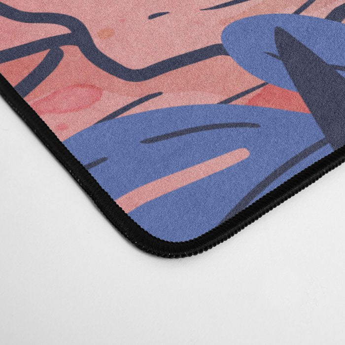 Wild Flowers (on Blue) Desk Mat Gallery Image 4