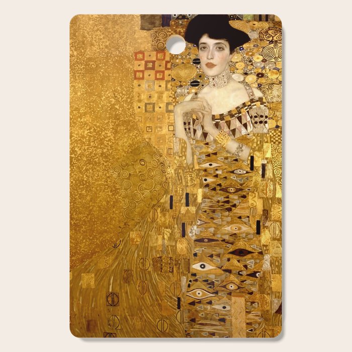 Woman in Gold Portrait by Gustav Klimt Cutting Board Gallery Image 1