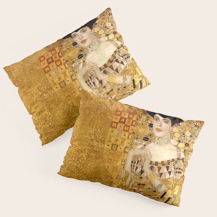 Woman in Gold Portrait by Gustav Klimt Pillow Sham Gallery Image 1