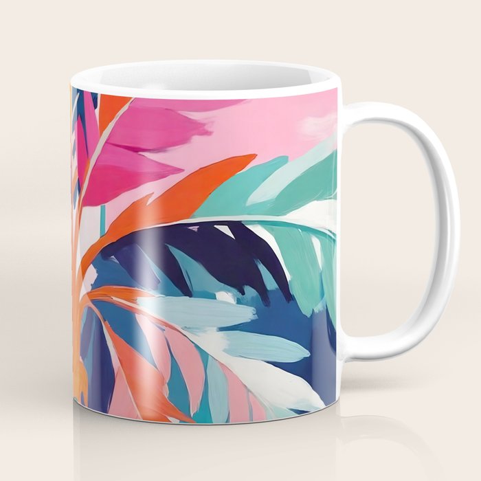 Colorful Tropical Palm Tree  Coffee Mug Gallery Image 1