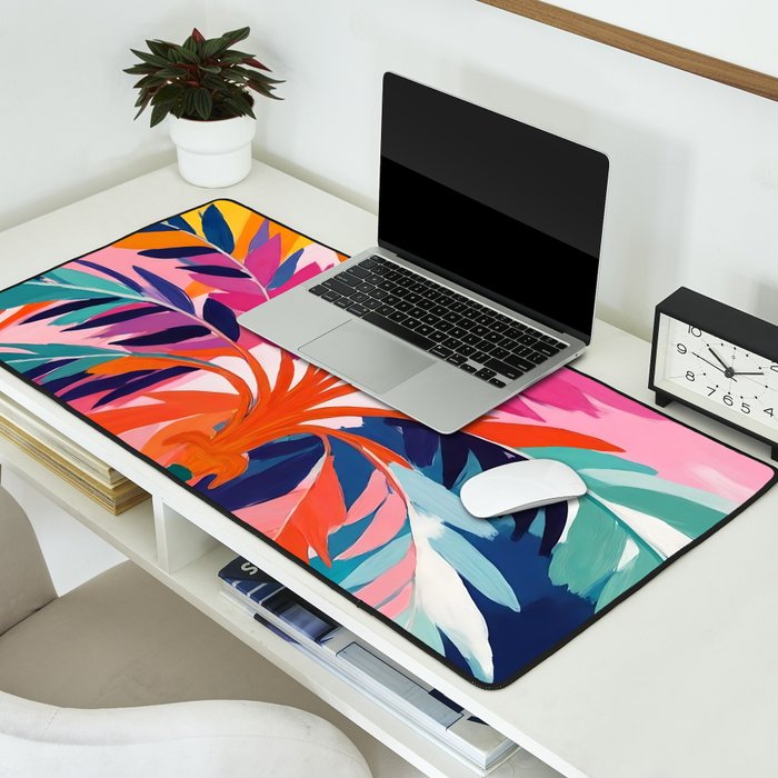 Colorful Tropical Palm Tree  Desk Mat Gallery Image 2