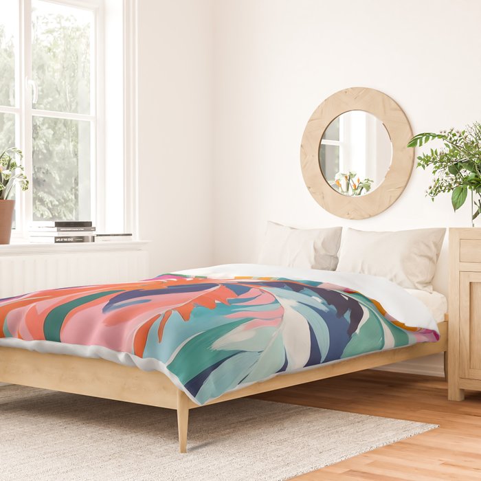 Colorful Tropical Palm Tree  Duvet Cover Gallery Image 2