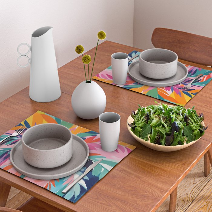 Colorful Tropical Palm Tree  Placemat Gallery Image 2