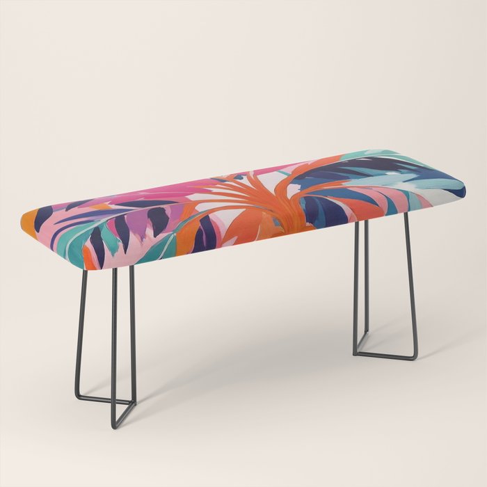 Colorful Tropical Palm Tree  Bench Gallery Image 1