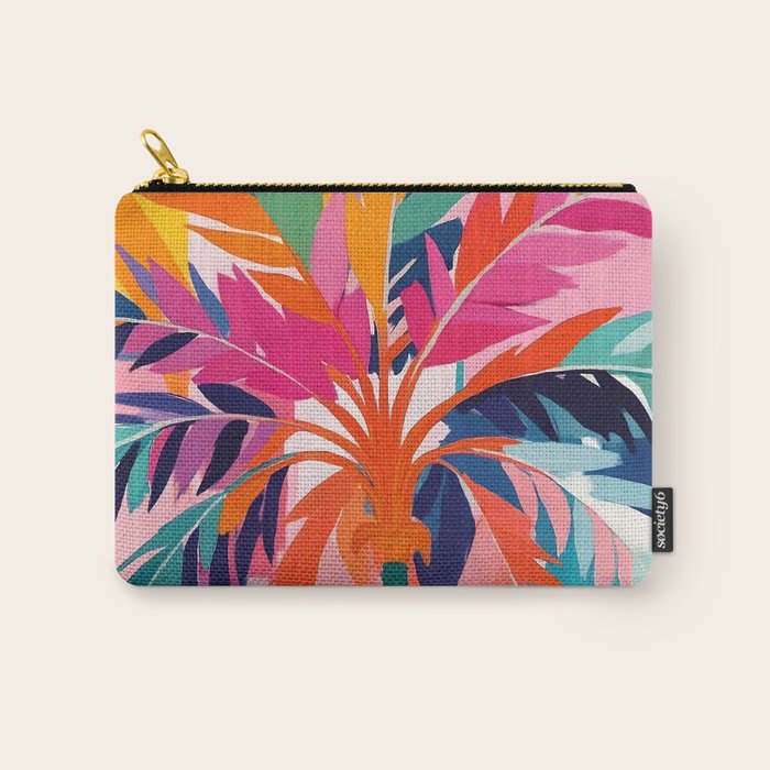 Colorful Tropical Palm Tree  Carry All Pouch Gallery Image 1