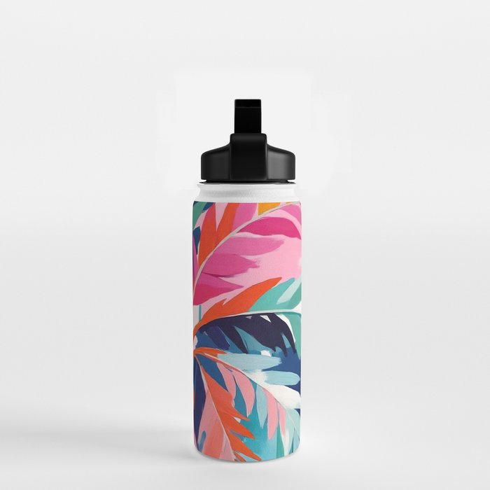 Colorful Tropical Palm Tree  Water Bottle Gallery Image 2