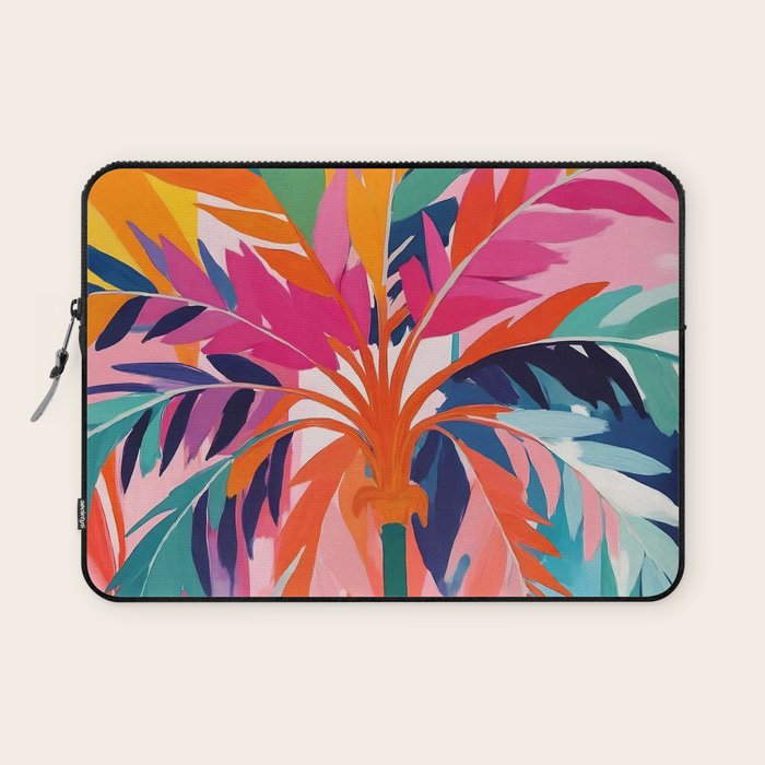 Colorful Tropical Palm Tree  Laptop Sleeve Gallery Image 1