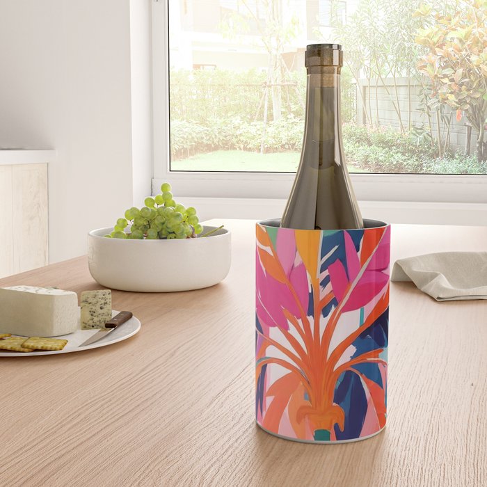 Colorful Tropical Palm Tree  Wine Chiller Gallery Image 4