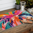 Colorful Tropical Palm Tree  Outdoor Rug Gallery Image 2