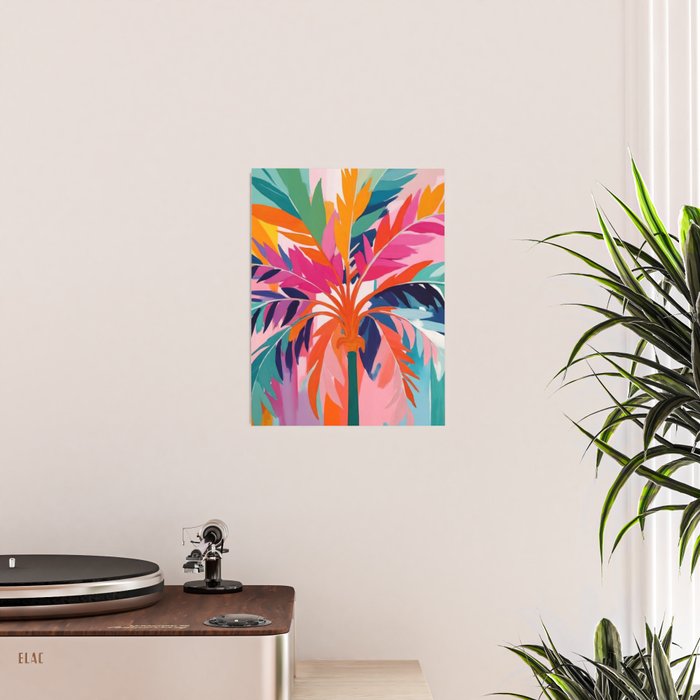 Colorful Tropical Palm Tree  Poster Gallery Image 2
