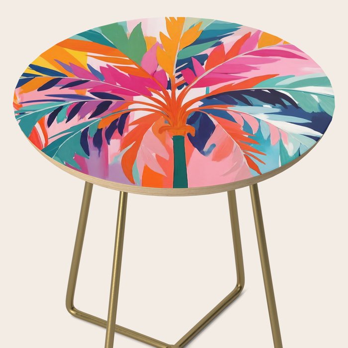 Colorful Tropical Palm Tree  Side Table Gallery Image 2