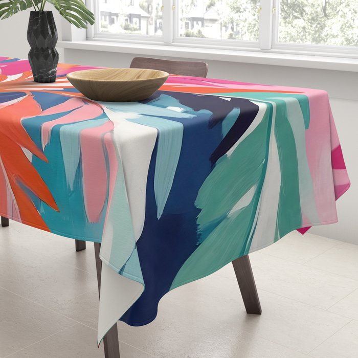 Colorful Tropical Palm Tree  Tablecloth Gallery Image 3