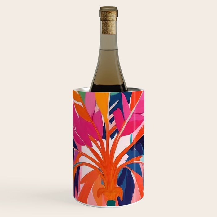 Colorful Tropical Palm Tree  Wine Chiller Gallery Image 1
