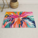 Colorful Tropical Palm Tree  Rug Gallery Image 1