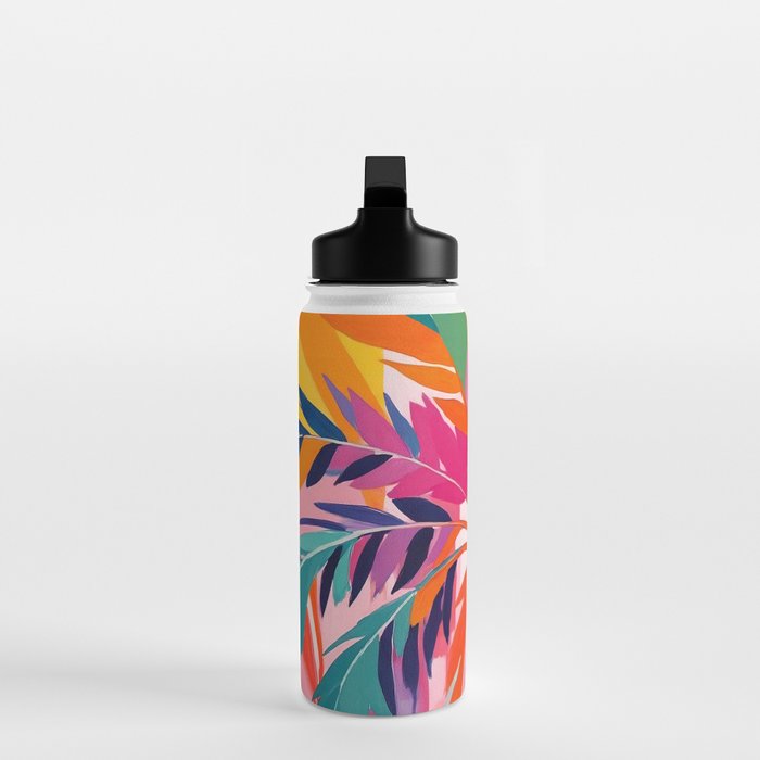 Colorful Tropical Palm Tree  Water Bottle Gallery Image 3