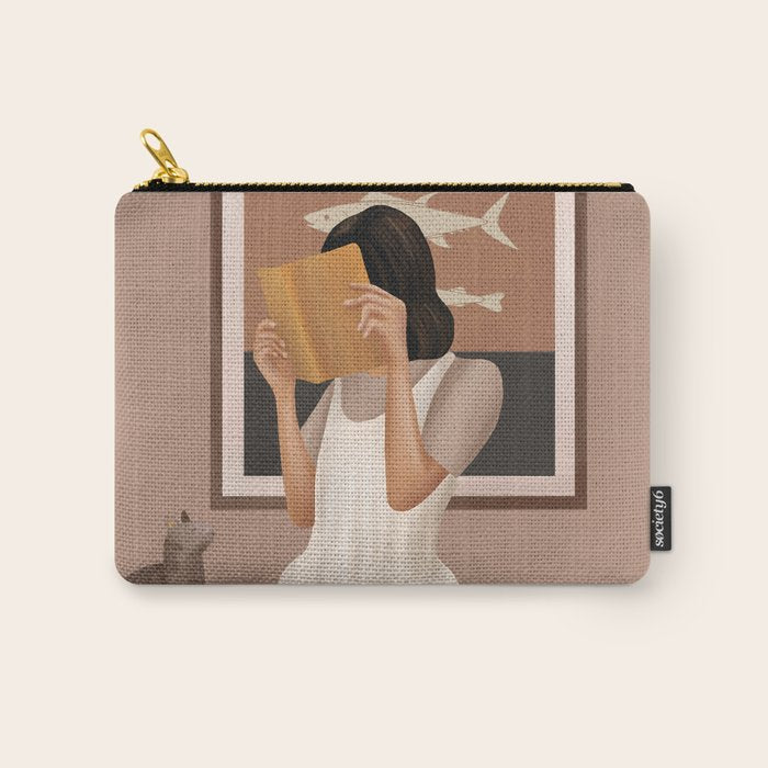Losing Myself in a Book Carry All Pouch Gallery Image 1