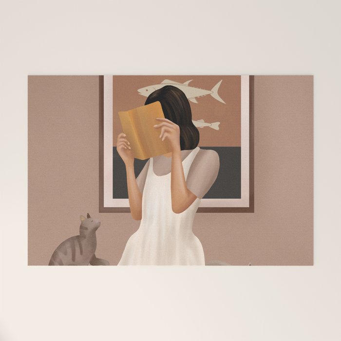 Losing Myself in a Book Welcome Mat Gallery Image 1